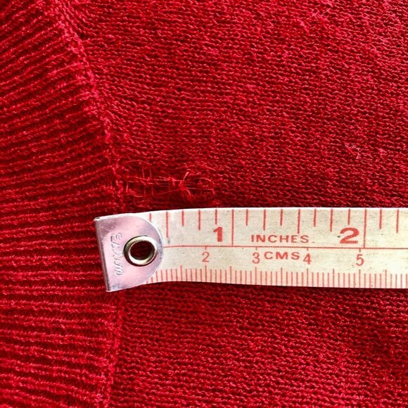 Saturdays NYC Sweater Sean Mock Turtleneck Red Crepe Rib *FLAW* size Medium - Picture 16 of 16